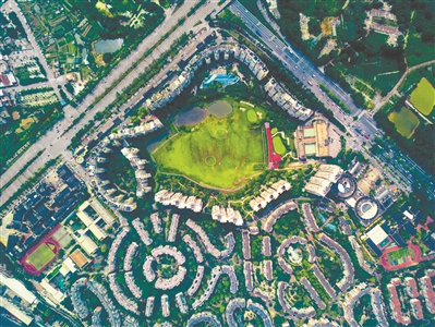 南國奧林匹克花園，大片的綠地，讓人們既能運(yùn)動，也能放空自己。