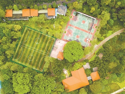 上涌果樹公園籃球場，在城市綠洲中揮灑汗水，會不會格外酣暢淋漓呢？