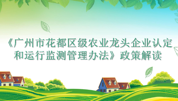 【一圖讀懂】《廣州市花都區(qū)級(jí)農(nóng)業(yè)龍頭企業(yè)認(rèn)定和運(yùn)行監(jiān)測(cè)管理辦法》政策解讀