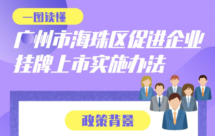 【一圖讀懂】《廣州市海珠區(qū)促進(jìn)企業(yè)掛牌上市實施辦法》