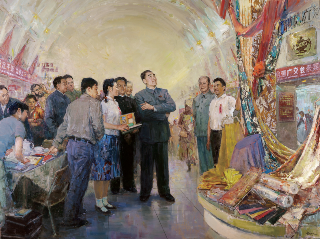 《周總理于廣交會(huì)》水粉畫 李金明2011年作 廣東美術(shù)館藏 《周總理于廣交會(huì)》水粉畫 李金明2011年作 廣東美術(shù)館藏